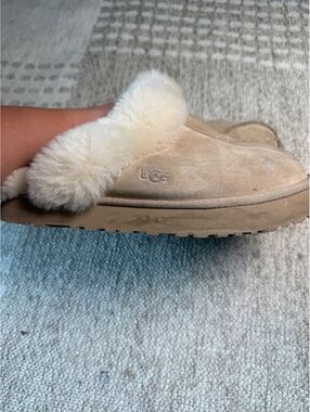 UGG Classic Shearling Lined Slippers - Beige